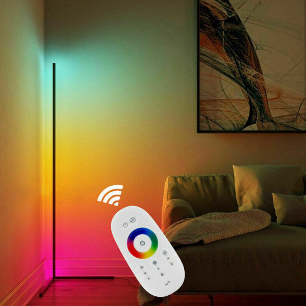 Угловой напольный RGB светодиодный LED торшер лампа с пультом RGB-светильник регулируемой яркостью лед ночник
