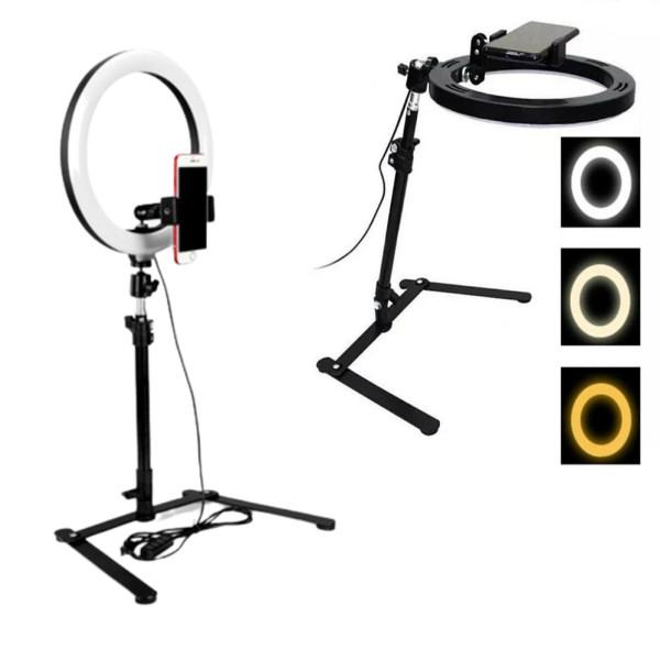 Настольная кольцевая лампа 26см со штативом Ring light Led Набор блогера светодиодное селфи кольцо