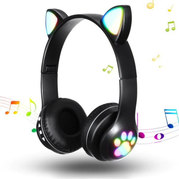 Наушники с ушками беспроводные Cat Ear VZV-23M детские наушники кошачьи ушки с микрофоном