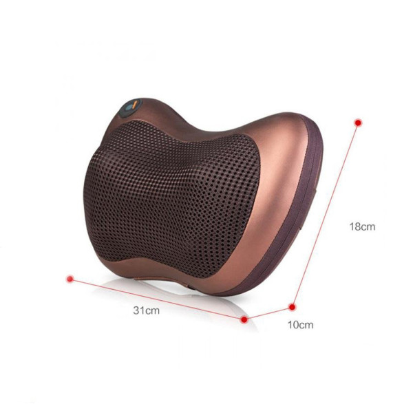 Масажна подушка для шиї і спини 8 роликів Massage pillow Роликовий масажер-подушка для тіла з підігрівом