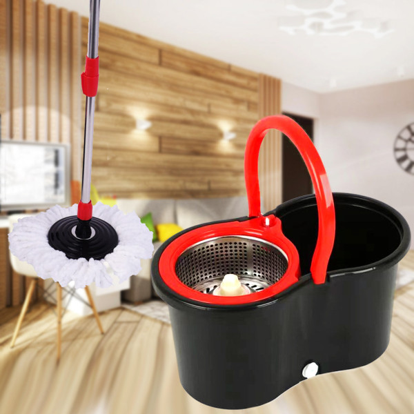 Швабра з відром та автоматичним віджиманням полосканням Spin Mop турбо швабра ледарка з центрифугою