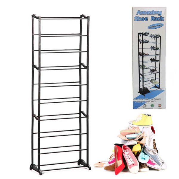 Полка складная для обуви стеллаж на 10 секций стойка подставка Amazing Shoe Rack Органайзер обувной