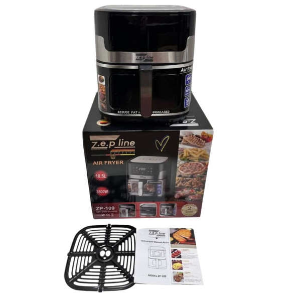 Фритюрниця без масла Zepline ZP-109 3500W сенсорна аерофрітюрниця мультипіч безмасляна 10,5л для дому Фритюрниця без масла Zepline ZP-109 3500W сенсорна аерофрітюрниця мультипіч безмасляна 10,5л для дому