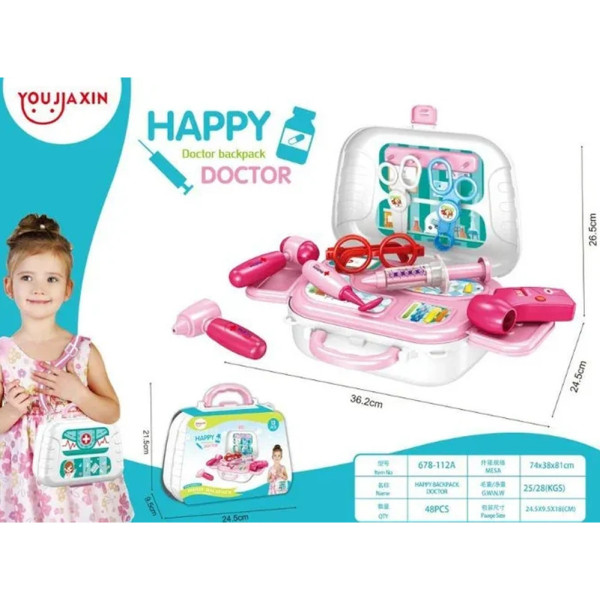 Набор юного доктора в кейсе Детский игровой набор Happy Doctor в чемоданчике