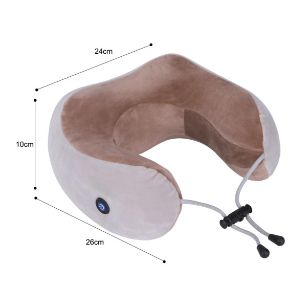 Массажная подушка с вибрацией эффектом памяти подкова U-Shaped Upgrade Vibration Pillow виброподушка массажер