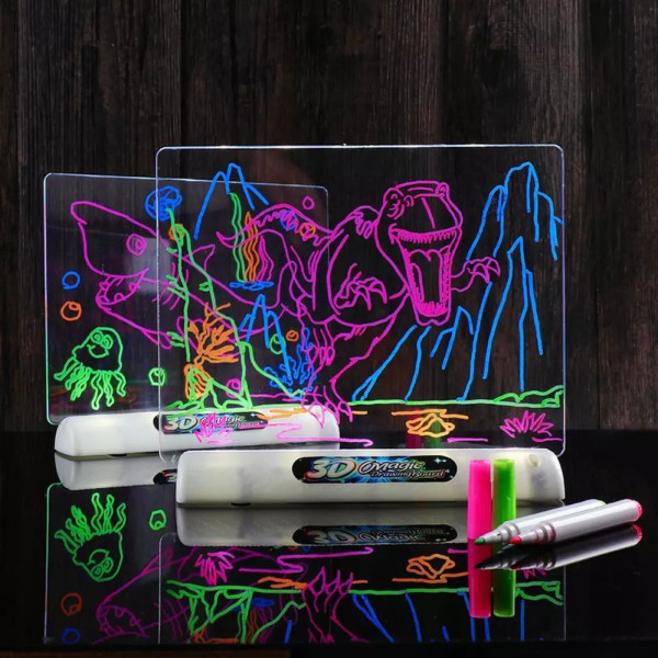 Доска для рисования с эффектом 3D Magic Drawing Board Планшет для детей 3д Набор для детского творчества Доска для рисования с эффектом 3D Magic Drawing Board Планшет для детей 3д Набор для детского творчества