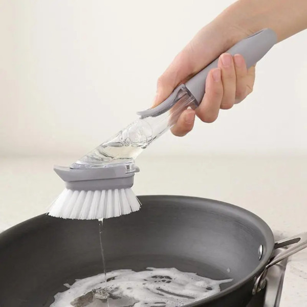 Щетка с дозатором для мытья посуды Automatic Decontamination Wok Brush многофункциональная с насадками