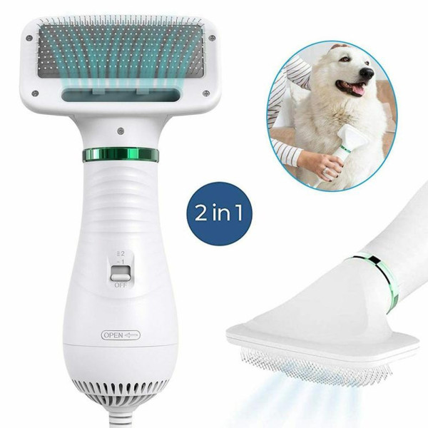 Щётка фен для шерсти собак и кошек 2в1 для груминга животных PET Grooming Dryer массажёр расчёска Щётка фен для шерсти собак и кошек 2в1 для груминга животных PET Grooming Dryer массажёр расчёска