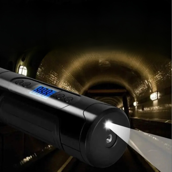 Автокомпрессор портативный /Power Bank/ LED-фонарик, 3000 mAh Насос для авто, мячей, велосипедов