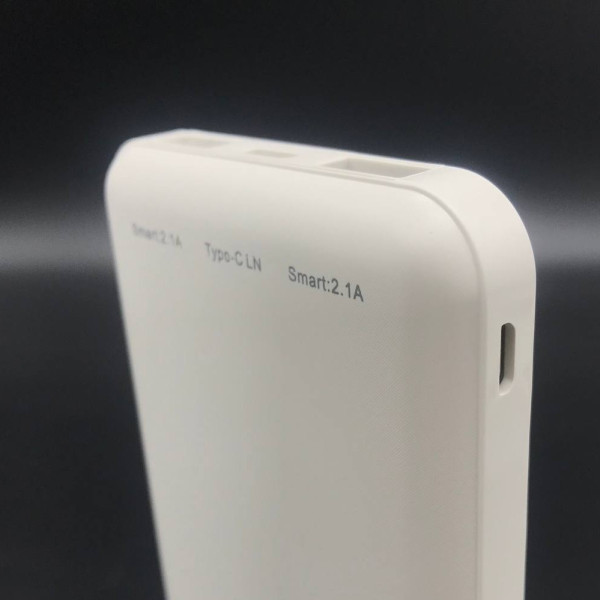 Повербанк Power Bank Портативный аккумулятор Powerbank 2USB Павер бенк Повер банк Veron Белый 10000 mAh
