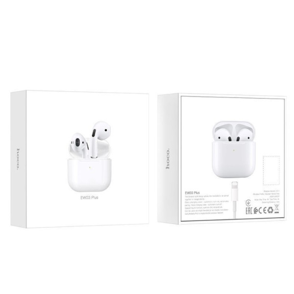 Наушники беспроводные сенсорные Hoco EW03 Plus Bluetooth гарнитура с кейсом для телефона Наушники беспроводные сенсорные Hoco EW03 Plus Bluetooth гарнитура с кейсом для телефона