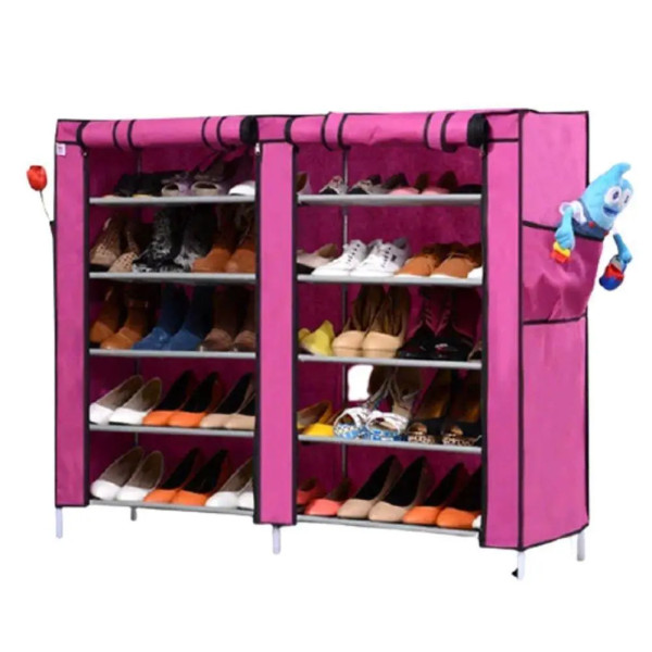 Тканевый шкаф для хранения обуви складная полка органайзер Shoe Cabinet каркасный стеллаж в прихожую