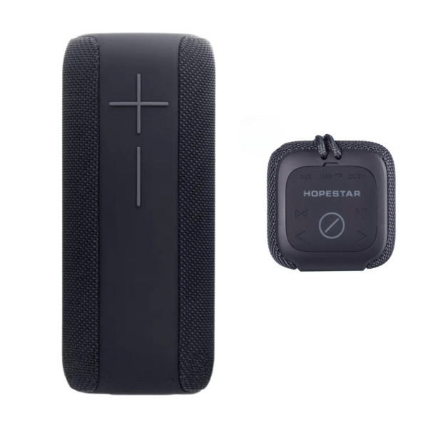 Беспроводная портативная Bluetooth колонка Hopestar P15 Серая Мощная водонепроницаемая USB FM акустика