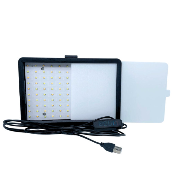 Прямоугольная LED лампа видеосвет Ring Fill Light 19х12.5см светодиодная с цветными фильтрами для фото видео