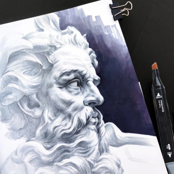 Скетч маркеры SKETCHMARKER 36 цветов Набор для рисования и дизайна двусторонних маркеров на спиртовой основе Скетч маркеры SKETCHMARKER 36 цветов Набор для рисования и дизайна двусторонних маркеров на спиртовой основе