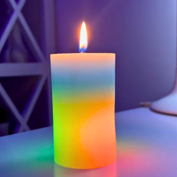 Свеча из воска с подсветкой светодиодная хамелеон Candled Magic LED меняющая цвет декоративная