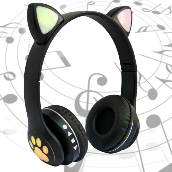 Наушники с ушками беспроводные Cat Ear VZV-23M детские наушники кошачьи ушки с микрофоном