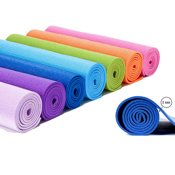 Коврик для йоги и фитнеса Yoga Mat 8 мм однотонный каремат спортивный Коврик для йоги и фитнеса Yoga Mat 8 мм однотонный каремат спортивный