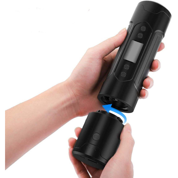 Автокомпрессор портативный /Power Bank/ LED-фонарик, 3000 mAh Насос для авто, мячей, велосипедов