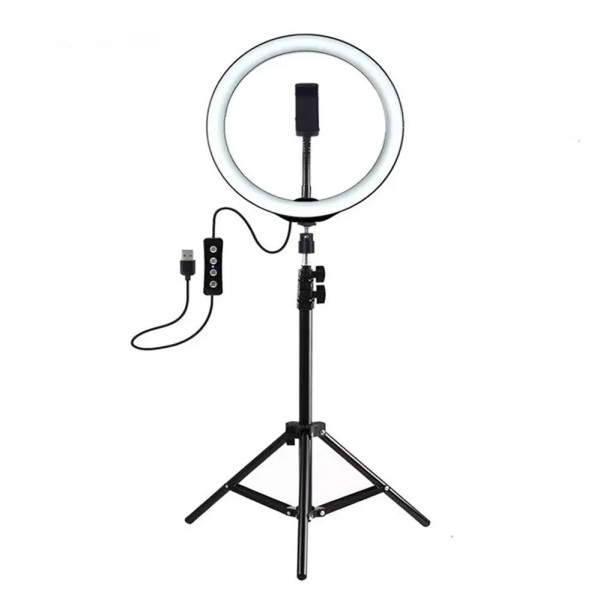 Кольцевая лампа Ring fill Light 30 см со штативом 2м светодиодное LED кольцо от USB с пультом на шнуре