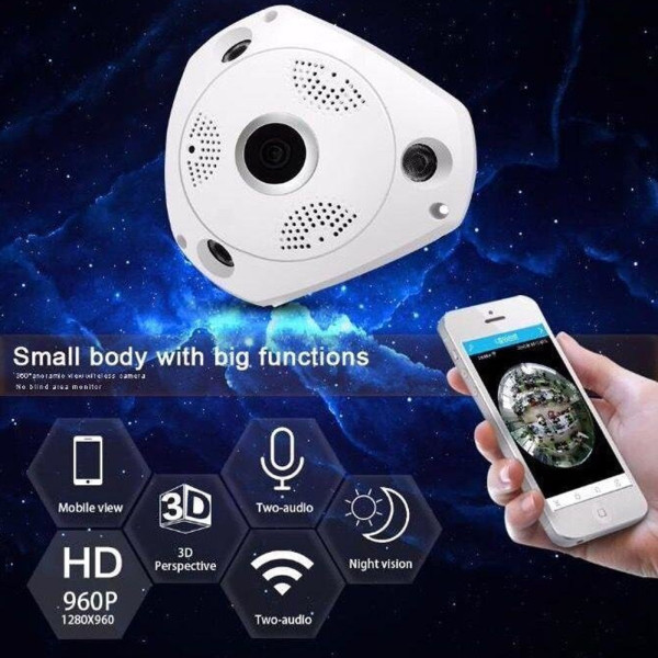Потолочная камера видеонаблюдения панорамная CAMERA V300 VRCAM наблюдения для дома с ик подсветкой WIFI IP Потолочная камера видеонаблюдения панорамная CAMERA V300 VRCAM наблюдения для дома с ик подсветкой WIFI IP