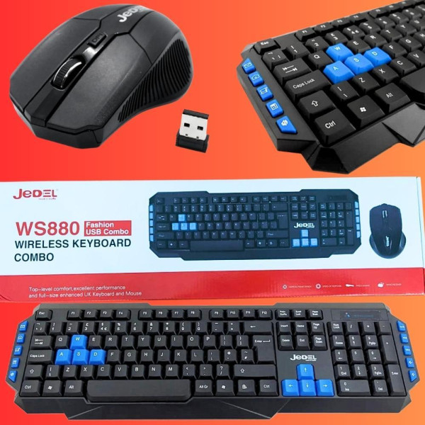 Клавиатура компьютера игровая беспроводная для пк WS880 топ набор клава и мышка портативная мультимедийная