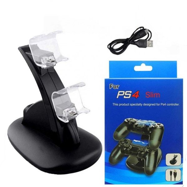 Зарядка для 2 джойстиков на ps4 Slim Pro устройство для зарядки на два джойстика Зарядная док станция двойная Зарядка для 2 джойстиков на ps4 Slim Pro устройство для зарядки на два джойстика Зарядная док станция двойная
