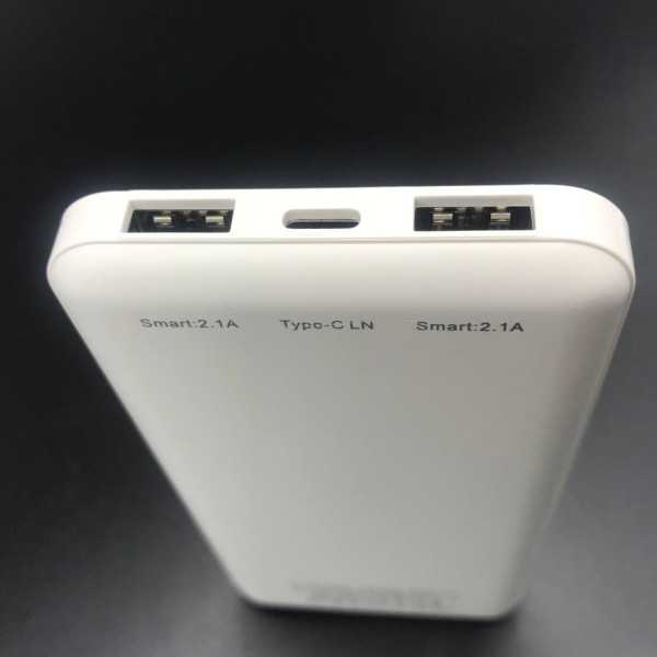 Повербанк Power Bank Портативный аккумулятор Powerbank 2USB Павер бенк Повер банк Veron Белый 10000 mAh