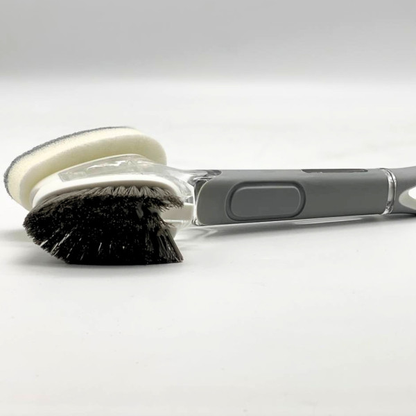 Двостороння щітка з дозатором для миття посуду Dish Wand Scrub Вrush 2в1 кухонна губка Двостороння щітка з дозатором для миття посуду Dish Wand Scrub Вrush 2в1 кухонна губка