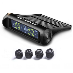 Система контроля давления в шинах TPMS беспроводная с солнечной панелью внешние датчики
