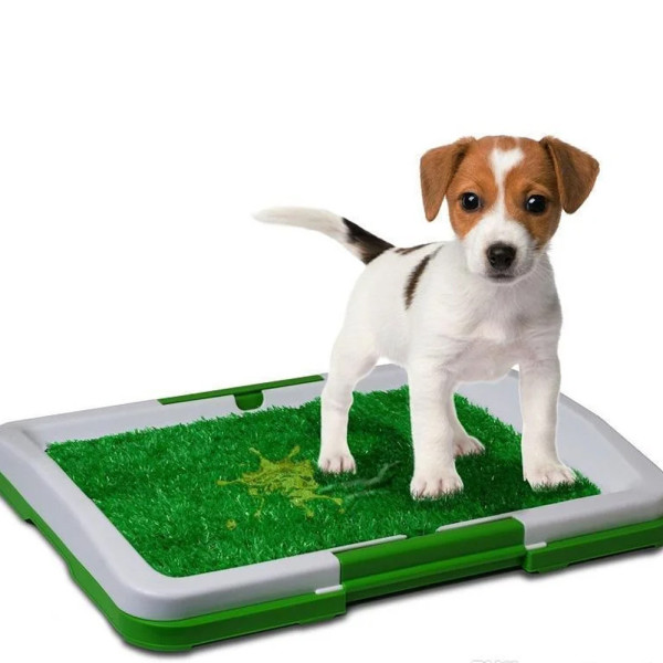 Туалет для собак трёхъярусный Puppy Potty Pad лоток для домашних животных с травой и решеткой 47х34х6см Туалет для собак трёхъярусный Puppy Potty Pad лоток для домашних животных с травой и решеткой 47х34х6см
