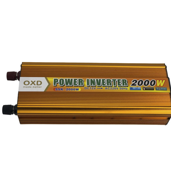 Преобразователь инвертор от аккумулятора 12V-220V Power Inverter напряжения 2000W автомобильный Преобразователь инвертор от аккумулятора 12V-220V Power Inverter напряжения 2000W автомобильный