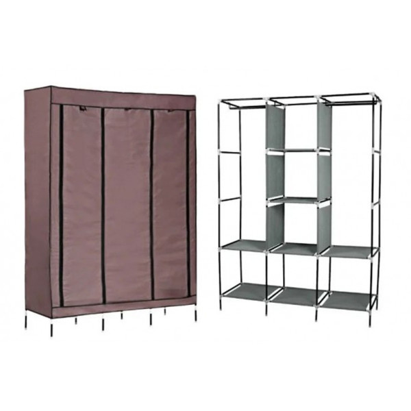 Тканевый шкаф для хранения одежды и обуви складная полка органайзер Storage Wardrobe 88130 каркасный стеллаж