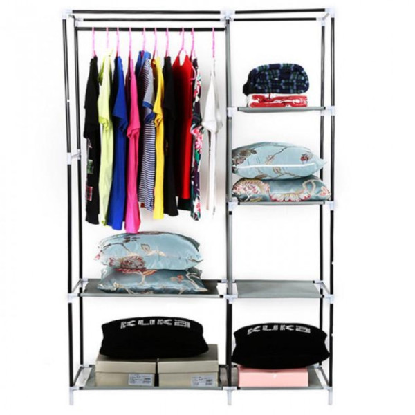 Тканевый шкаф для хранения одежды и обуви на 6 секций органайзер Simple Wardrobe каркасный стеллаж