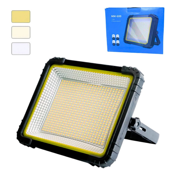Прямоугольная LED лампа MM-600 22х17см  светодиодный прожектор с аккумулятором для фото и видеосъёмок