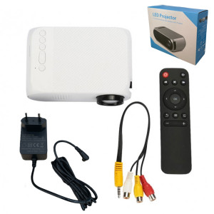 Портативный мини проектор Projector LED YG320 Mini с динамиком для дома лед проектор карманный домашний белый