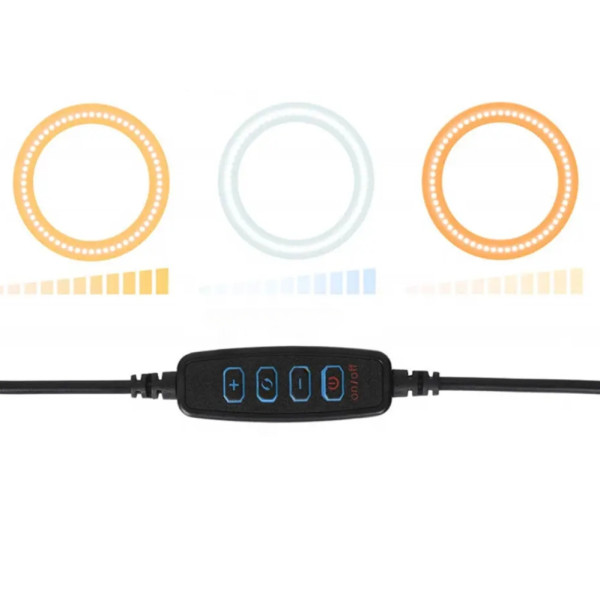 Светодиодная кольцевая LED лампа на штативе 2м Селфи кольцо 26 см Ring Набор для блогера фото визажиста штатив