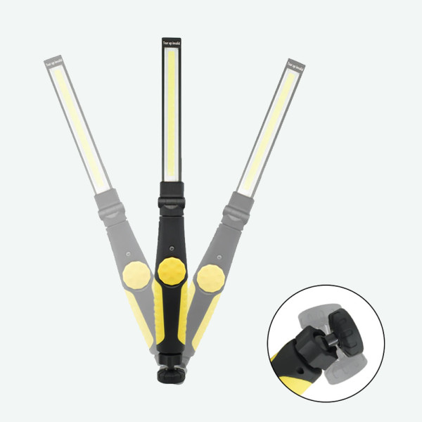 Фонарик аккумуляторный складной на магните Work Lights Фонарь 360° с крючком и магнитным основанием