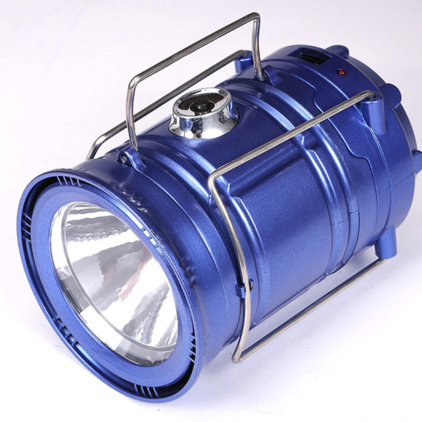Ручной фонарь SH-5800T на солнечной батарее 1W+6LED лампа для кемпинга компактная с зарядкой от USB