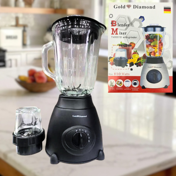 Блендер Универсальный измельчитель миксер Gold Diamond TK00018 850W Черный Блендер Универсальный измельчитель миксер Gold Diamond TK00018 850W Черный