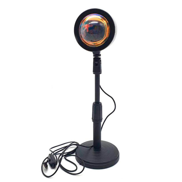Светильник проекционный Sunset Lamp RGB с пультом на штативе USB проектор атмосферная лампа разноцветная
