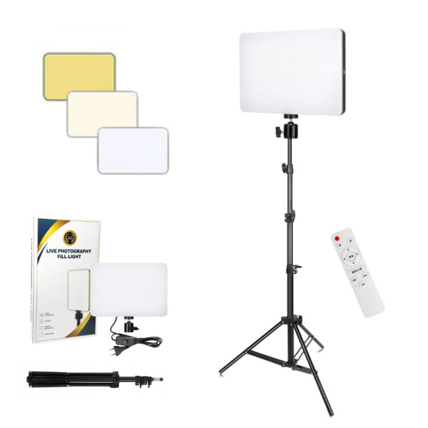 Прямоугольная LED лампа 23х16см Photography Fill Light с пультом и штативом 2м светодиодная для фото видео