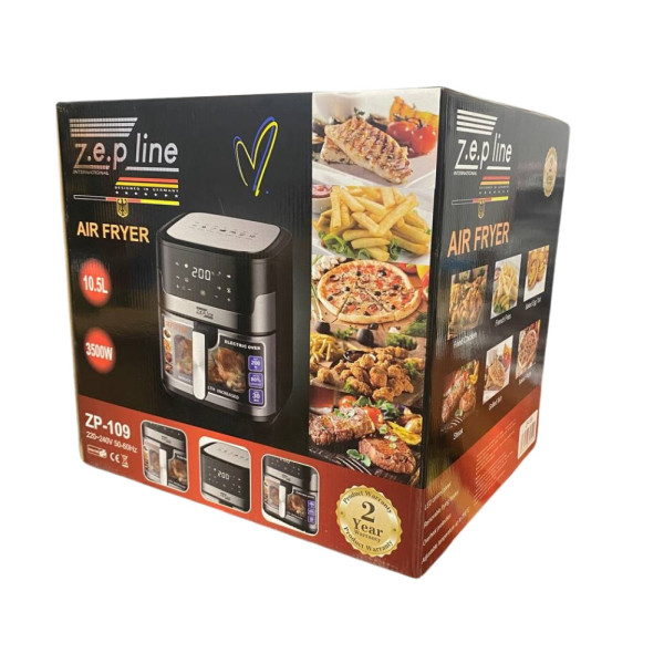 Фритюрниця без масла Zepline ZP-109 3500W сенсорна аерофрітюрниця мультипіч безмасляна 10,5л для дому Фритюрниця без масла Zepline ZP-109 3500W сенсорна аерофрітюрниця мультипіч безмасляна 10,5л для дому
