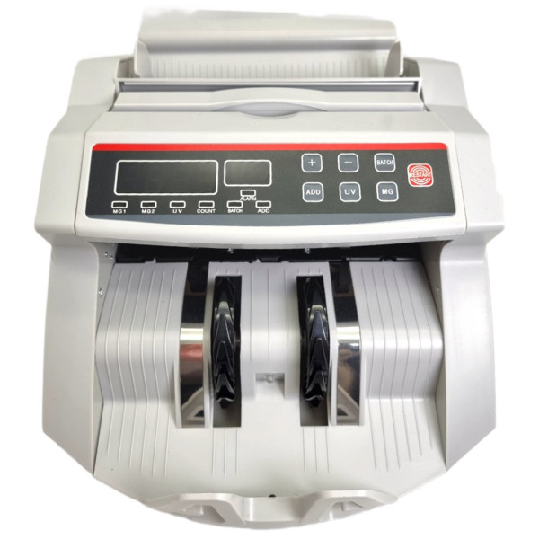 Счетная машинка с детектором валют Bill Counter 2108 UV\MG Счетчик банкнот с двойной детекцией серый Счетная машинка с детектором валют Bill Counter 2108 UV\MG Счетчик банкнот с двойной детекцией серый