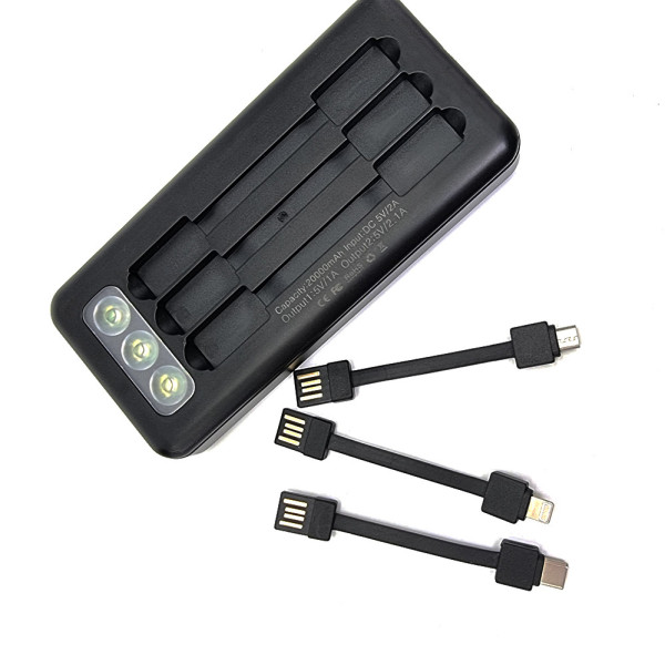 Аккумулятор внешний 10000 mah универсальный Портативное зарядное power bank 3 в1 МАГНИТ 3в1+фонарик павер банк