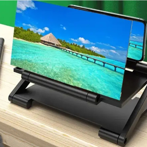 3D збільшувач екрану телефону чорний 3Д скло-підставка складна для телефону 3D-лупа