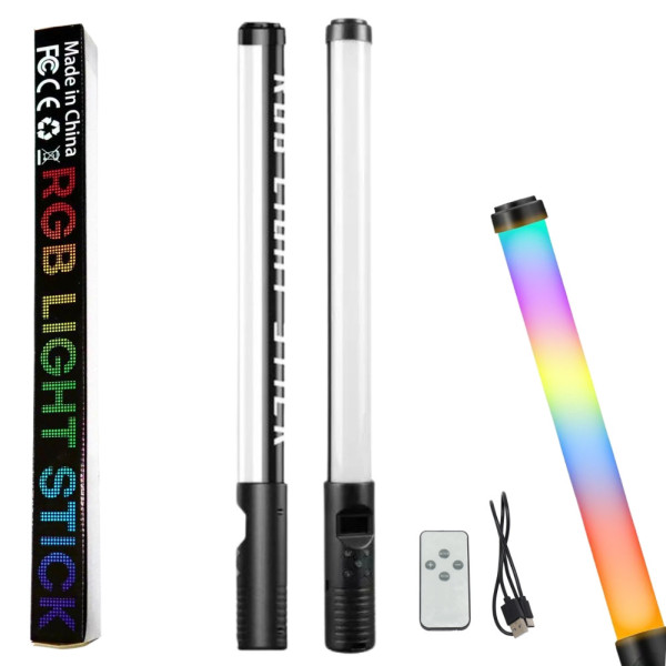 Лампа Led аккумуляторная меч RGB Light Stick светодиодная разноцветная лампа палка с пультом для фото и видео