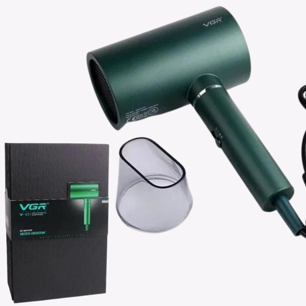 Профессиональный фен с ионизацией VGR V-431 с концентратором для сушки и укладки волос в подарочной коробке