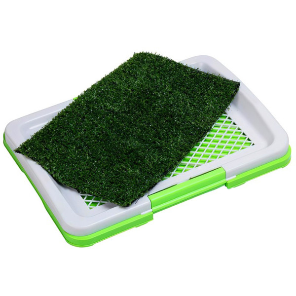 Туалет для собак трёхъярусный Puppy Potty Pad лоток для домашних животных с травой и решеткой 47х34х6см Туалет для собак трёхъярусный Puppy Potty Pad лоток для домашних животных с травой и решеткой 47х34х6см