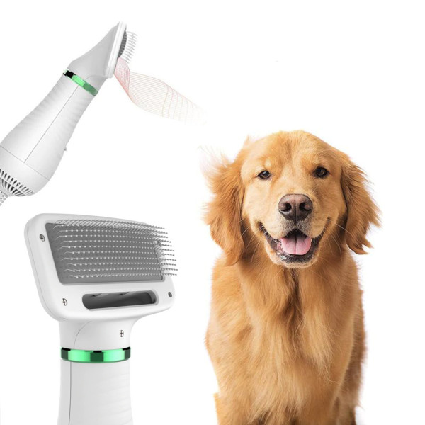 Щётка фен для шерсти собак и кошек 2в1 для груминга животных  PET Grooming Dryer массажёр расчёска